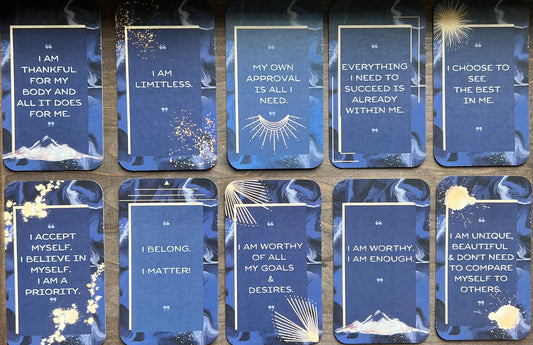 self love and confidence affirmation cards