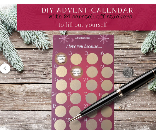 DIY Advent Calendar - Scratch Off